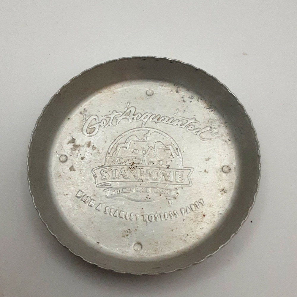 Vintage Stanhome Stanley Hostess Party Tin Coaster
